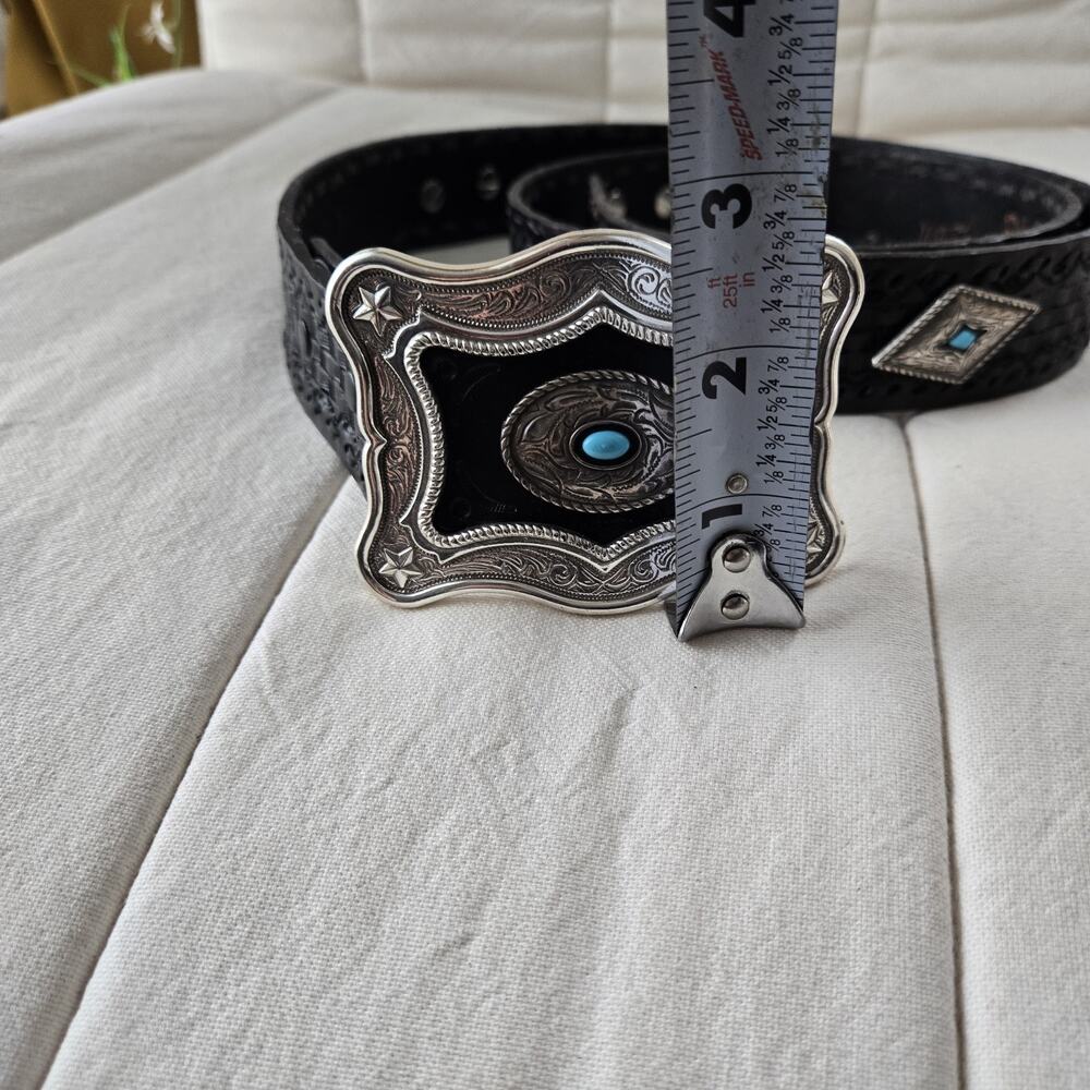 Southwestern Style Cowboy Buckle Belt By Ivan - Picture 7 of 11